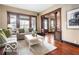Comfortable living room with hardwood floors, and a bright and airy atmosphere at 2001 Hoyt Ave, Indianapolis, IN 46203