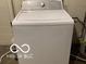 Close up view of the top load white washing machine at 2001 Hoyt Ave, Indianapolis, IN 46203