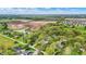 Expansive aerial view of homes, farmland, and greenery under a bright blue sky with scattered clouds at 2920 N Buck Creek Rd, Greenfield, IN 46140