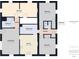Detailed floor plan showcasing the layout of the house, including bedrooms, bathrooms, and living areas at 306 W Clyde St, Frankton, IN 46044