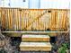 Close up of the wooden steps leading to the back access door at 3514 Carson Ave, Indianapolis, IN 46227
