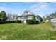 A view of the property's lawn, showcasing its size and tidy green space, framed by nearby homes at 3737 Forest Ter, Anderson, IN 46013