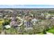 Spacious aerial view of homes amidst verdant lawns, serene streets, and mature trees at 3940 Woodcrest Ct, Westfield, IN 46062