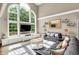 Cozy living room featuring large windows, comfortable seating, and modern decor at 3940 Woodcrest Ct, Westfield, IN 46062
