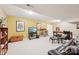 Finished basement with entertainment area, media center, and comfortable seating, perfect for relaxation and entertainment at 715 Stockbridge Dr, Westfield, IN 46074