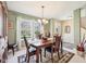 Traditional dining room with wood table, chairs and area rug plus natural light from the windows at 715 Stockbridge Dr, Westfield, IN 46074