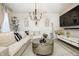 Well-lit living space with elegant decor, a comfortable couch, and a decorative table at 7239 Governors Row, Avon, IN 46123