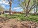 Large backyard with mature trees providing ample shade and a red brick house in the background at 7671 Sherry Ln, Brownsburg, IN 46112