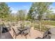 Outdoor deck featuring a dining table with seating, perfect for entertaining guests at 768 Grace Ct, Carmel, IN 46032