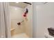 Clean bathroom with a shower and basic necessities at 7756 N Audubon Rd, Indianapolis, IN 46250