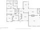 Detailed floor plan showcasing layout of bedrooms, bathrooms, kitchen, living room, and garage at 7756 N Audubon Rd, Indianapolis, IN 46250
