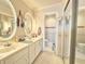 Bathroom featuring dual vanity and tile floor at 107 Knoll Ct # F, Noblesville, IN 46062