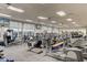 Spacious gym with an assortment of modern equipment and natural light at 12821 Gloria Dr, Fishers, IN 46037