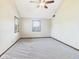 Bedroom with ceiling fan and window with blind at 1652 Valley Brook Dr, Indianapolis, IN 46229