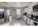 Modern kitchen with stainless steel appliances and white cabinets at 1865 N Norfolk St, Indianapolis, IN 46224