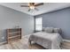 Bedroom features neutral paint, a ceiling fan and lots of natural light at 3189 Underwood Dr, Whiteland, IN 46184