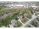 An elevated perspective highlighting the property's location near retail stores, serene pond, and meticulously manicured yards at 3837 Penzance Pl, Carmel, IN 46032