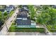 Beautiful aerial view of the community, showcasing tree-lined streets, well-maintained homes, and a charming neighborhood at 401 Sanders St, Indianapolis, IN 46225
