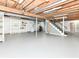 Large basement with stairs and painted walls at 6113 N 250 E, Greenfield, IN 46140
