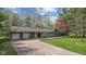 Charming ranch style home with attached garage and a well manicured lawn in a lush, green setting at 7104 Combs Rd, Indianapolis, IN 46237