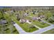 Expansive aerial view of the property showcasing its spacious lot, mature trees and neighborhood at 7114 Hickory Rd, Indianapolis, IN 46259