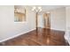 Elegant dining area with hardwood floors, chandelier, and an open layout for easy entertaining at 720 Bucksport Ln, Westfield, IN 46074