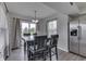 Bright dining area with sliding glass doors, perfect for Gathering meals and entertaining guests at 7860 Sergi Canyon Dr, Indianapolis, IN 46217