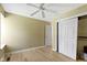 This bedroom features a closet for storage at 8218 San Carlos Ct, Indianapolis, IN 46256