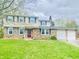Charming two-story home with brick and siding exterior and well-manicured lawn at 8231 Trevellian Way, Indianapolis, IN 46217