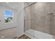 Bathroom featuring a tiled shower with a glass door at 10138 Redwood Peak Ln, Indianapolis, IN 46259