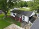 Aerial backyard shot featuring detached garage with a garage door at 1029 Price Rd, Avon, IN 46123