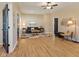 Comfortable living room with hardwood floors, neutral tones, and modern furnishings at 125 W Noble St, Lebanon, IN 46052