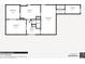 Detailed floor plan showcasing the layout of the main level, including the kitchen, living room, and dining area at 12867 Andover Dr, Carmel, IN 46033