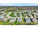 Picturesque aerial view of a residential neighborhood featuring well-maintained homes, green spaces, and tree-lined streets at 13836 Fieldcrest Dr, McCordsville, IN 46055