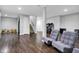 Large basement area featuring stylish dark flooring at 13836 Fieldcrest Dr, McCordsville, IN 46055