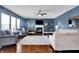 Comfortable living room with a cozy fireplace and decorative accents at 13836 Fieldcrest Dr, McCordsville, IN 46055