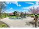 The community playground includes modern equipment and seating, perfect for families to enjoy outdoor activities at 13836 Fieldcrest Dr, McCordsville, IN 46055