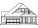 Charming single-story home featuring a covered porch, attached garage, and decorative gables at 15111 Covebrook Ln, Fishers, IN 46037