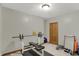 A view of a home exercise room with workout equipment and natural light at 16 Cattail Ln, Brownsburg, IN 46112
