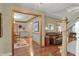 Open living space with hardwood floors that lead to a dining area at 16 Cattail Ln, Brownsburg, IN 46112