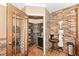 Basement showcases a rustic wine cellar and a cozy coffee station at 19311 Morrison Way, Noblesville, IN 46060