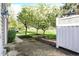 Inviting fenced backyard with an outdoor patio perfect for enjoying the beautifully landscaped surroundings at 2270 Brightwell Pl, Indianapolis, IN 46260