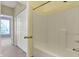 This full bathroom features a shower over tub combo at 2270 Brightwell Pl, Indianapolis, IN 46260