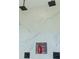 Close-up of marble shower with dual shower heads, black hardware and a niche containing shampoo and conditioner at 2302 Prospect St, Indianapolis, IN 46203