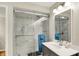 Bright bathroom featuring a glass shower, sleek vanity, and modern fixtures at 2809 Somerset Bay, Indianapolis, IN 46240
