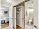 Organized walk-in closet with access to the bedroom and ensuite bathroom at 2809 Somerset Bay, Indianapolis, IN 46240
