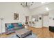 Inviting living room with a large sofa, coffee table, and open layout, plenty of natural light at 2809 Somerset Bay, Indianapolis, IN 46240