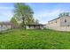 Spacious backyard featuring a well-maintained lawn and a covered patio, perfect for outdoor enjoyment at 2822 Walker Ave, Indianapolis, IN 46203