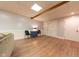 The basement room has unique furniture and multiple doors at 3413 Putter Pl, Columbus, IN 47203