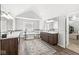 Beautiful bathroom with a freestanding tub, double vanity, and tiled walk-in shower at 3790 Steeplechase Dr, Carmel, IN 46032